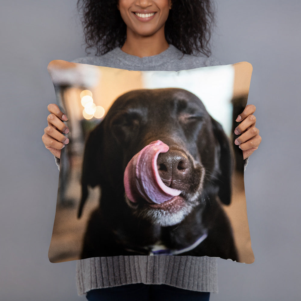 Z Doggy Lick Face Basic Pillow